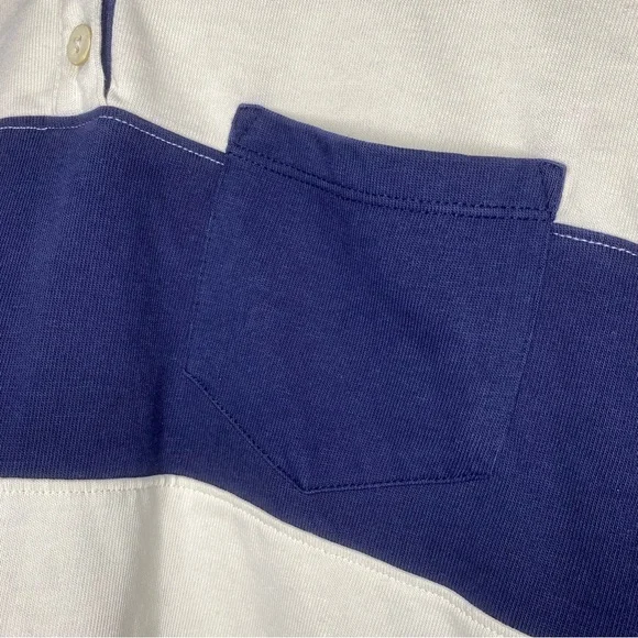 Atelier by Kirious size S striped oversized cropped preppy casual rugby polo top - Picture 6 of 8